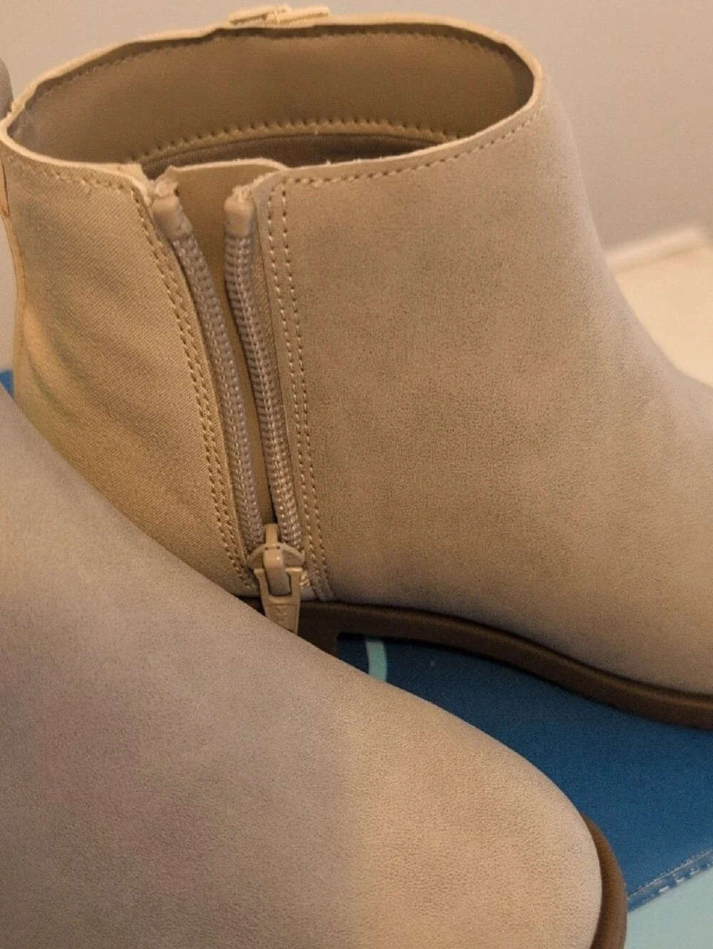 Stride Rite Faux-Suede Ankle Booties with Braid Detail 13M